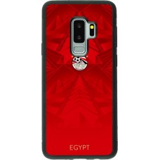 Coque Samsung Galaxy S9+ - Silicone rigide noir Maillot de football Égypte 2026 personnalisable