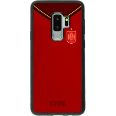 Coque Samsung Galaxy S9+ - Silicone rigide noir Maillot de football Espagne 2022 personnalisable