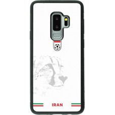 Coque Samsung Galaxy S9+ - Silicone rigide noir Maillot de football Iran 2026 personnalisable