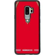 Coque Samsung Galaxy S9+ - Silicone rigide noir Maillot de football Maroc 2026 personnalisable