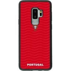 Coque Samsung Galaxy S9+ - Silicone rigide noir Maillot de football Portugal 2026 personnalisable