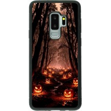 Coque Samsung Galaxy S9+ - Silicone rigide noir Halloween 2025 Road of Terrifying Pumpkins
