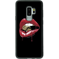 Coque Samsung Galaxy S9+ - Silicone rigide noir Lips bullet