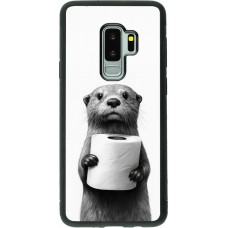Coque Samsung Galaxy S9+ - Silicone rigide noir Loutre papier de toilette