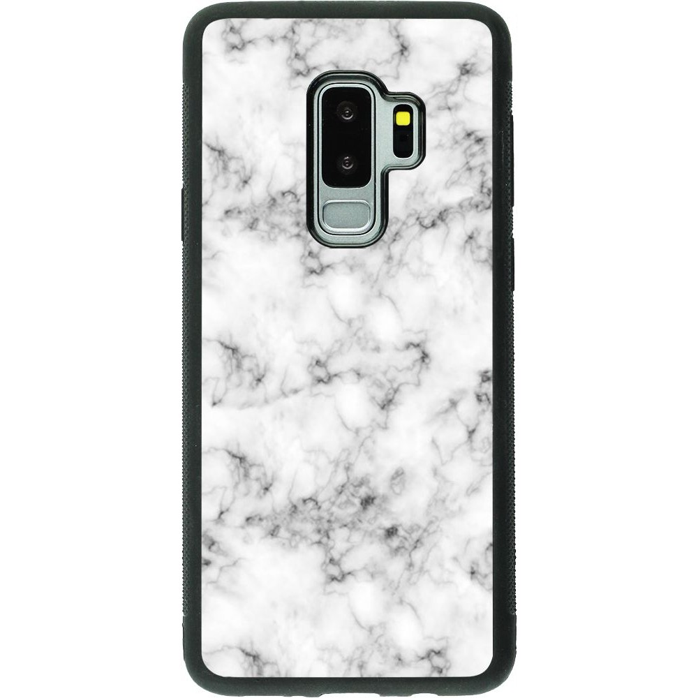 Coque Samsung Galaxy S9+ - Silicone rigide noir Marble 01