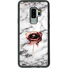 Hülle Samsung Galaxy S9+ - Silikon schwarz Marble Rose Gold