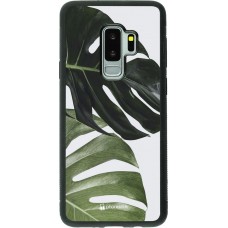 Coque Samsung Galaxy S9+ - Silicone rigide noir Monstera Plant