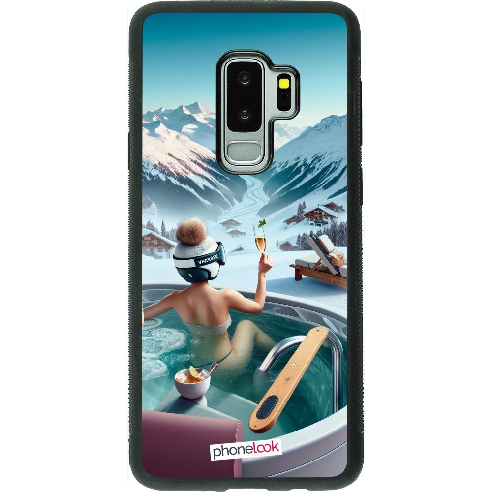 Samsung Galaxy S9+ Case Hülle - Silikon schwarz Berg Glamour Whirlpool