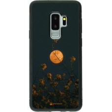 Hülle Samsung Galaxy S9+ - Silikon schwarz Moon Flowers