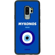 Samsung Galaxy S9+ Case Hülle - Silikon schwarz Pop Summer Destination Mykonos