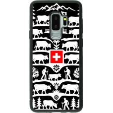 Coque Samsung Galaxy S9+ - Silicone rigide noir Poya Suisse 3 noir