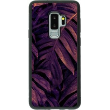 Samsung Galaxy S9+ Case Hülle - Silikon schwarz Purple Light Leaves