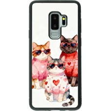 Coque Samsung Galaxy S9+ - Silicone rigide noir Saint Valentines Day 26 Cat Love