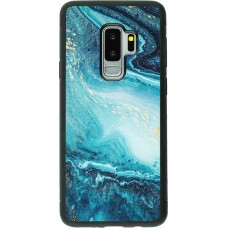 Coque Samsung Galaxy S9+ - Silicone rigide noir Sea Foam Blue