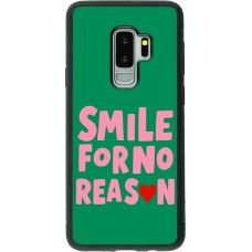 Coque Samsung Galaxy S9+ - Silicone rigide noir Smile for no reason 2026