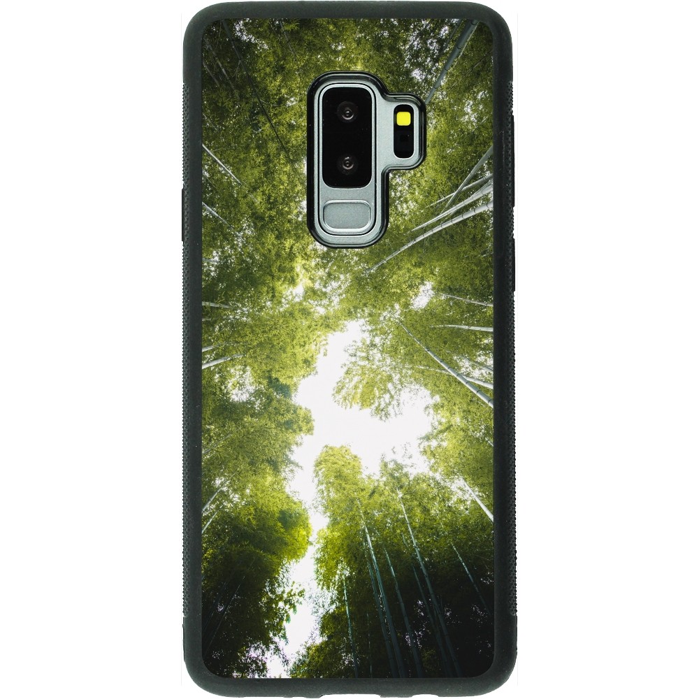 Samsung Galaxy S9+ Case Hülle - Silikon schwarz Spring 23 forest blue sky