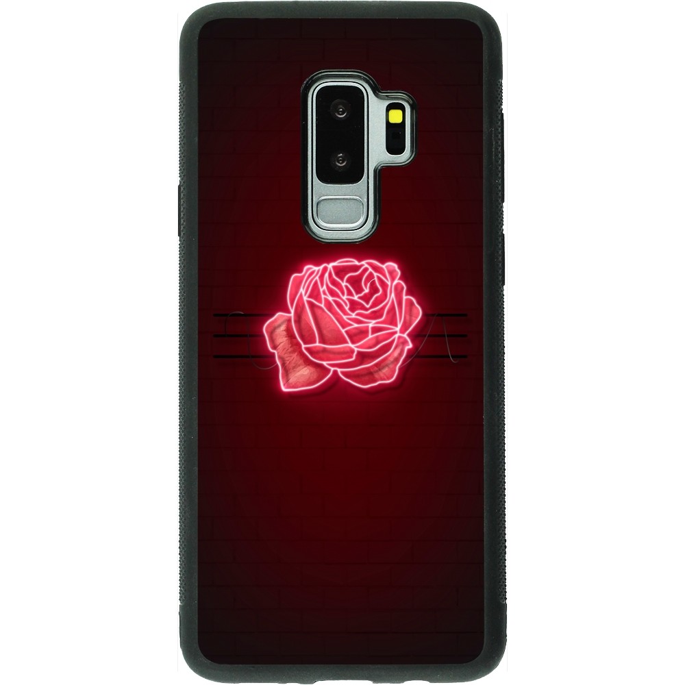Samsung Galaxy S9+ Case Hülle - Silikon schwarz Spring 23 neon rose