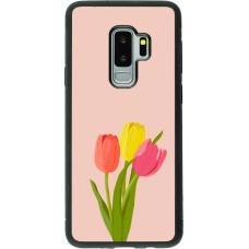 Coque Samsung Galaxy S9+ - Silicone rigide noir Spring 23 tulip trio