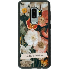 Coque Samsung Galaxy S9+ - Silicone rigide noir Full Bloom Spring 2026