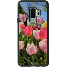 Coque Samsung Galaxy S9+ - Silicone rigide noir Tulips Spring 2026