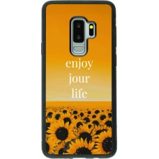 Coque Samsung Galaxy S9+ - Silicone rigide noir Summer 2025 Enjoy your life