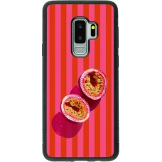 Coque Samsung Galaxy S9+ - Silicone rigide noir Passion fruit Summer 2026