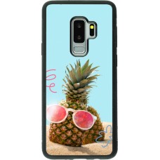 Samsung Galaxy S9+ Case Hülle - Silikon schwarz Pineapple with glasses Summer 2026