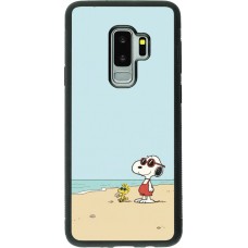 Samsung Galaxy S9+ Case Hülle - Silikon schwarz Snoopy on the beach Summer 2026
