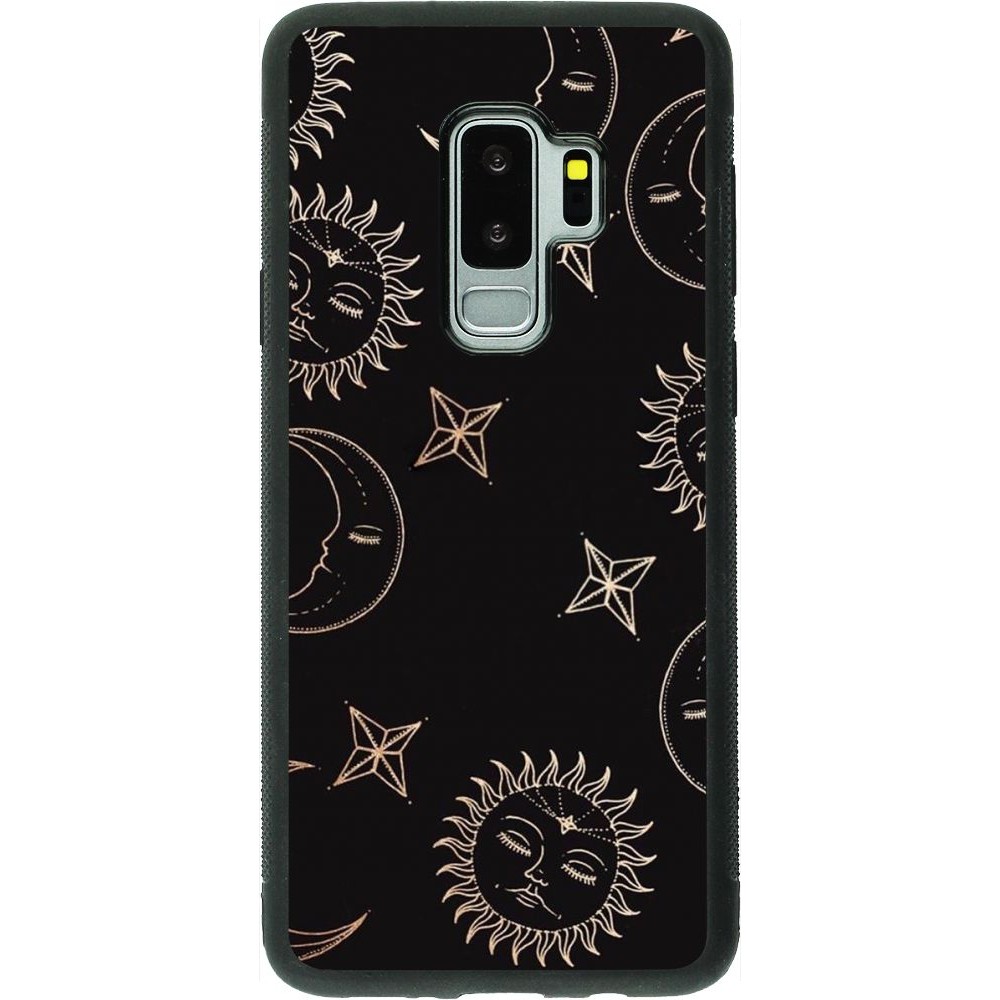 Coque Samsung Galaxy S9+ - Silicone rigide noir Suns and Moons