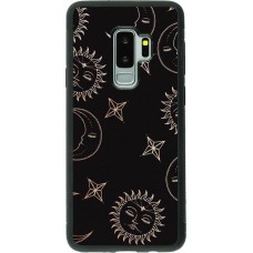 Coque Samsung Galaxy S9+ - Silicone rigide noir Suns and Moons