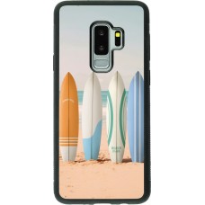 Coque Samsung Galaxy S9+ - Silicone rigide noir Summer surfboard 2025