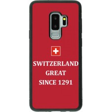 Coque Samsung Galaxy S9+ - Silicone rigide noir Switzerland Great Since 1291