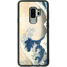 Coque Samsung Galaxy S9+ - Silicone rigide noir Tableau art - La Grande Vague de Kanagawa - Hokusai