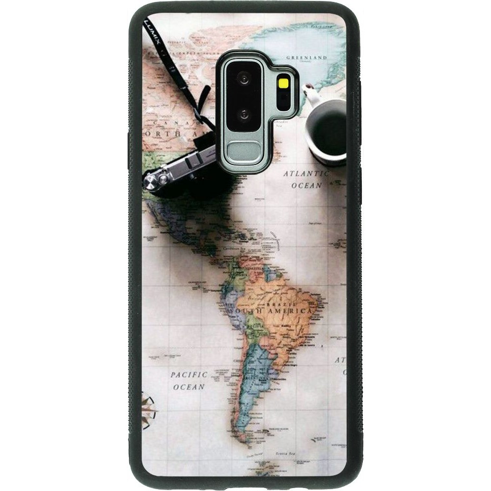 Hülle Samsung Galaxy S9+ - Silikon schwarz Travel 01