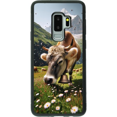 Samsung Galaxy S9+ Case Hülle - Silikon schwarz Kuh Berg Wallis