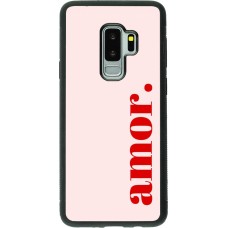 Samsung Galaxy S9+ Case Hülle - Silikon schwarz Valentine 2024 amor