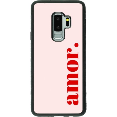 Samsung Galaxy S9+ Case Hülle - Silikon schwarz Valentine 2024 amor
