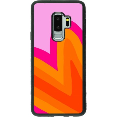 Samsung Galaxy S9+ Case Hülle - Silikon schwarz Valentine 2024 heart gradient