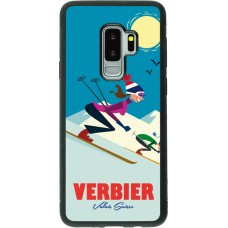 Coque Samsung Galaxy S9+ - Silicone rigide noir Verbier Ski Downhill