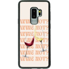 Coque Samsung Galaxy S9+ - Silicone rigide noir Wine not