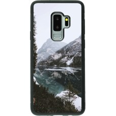 Coque Samsung Galaxy S9+ - Silicone rigide noir Winter 22 snowy mountain and lake
