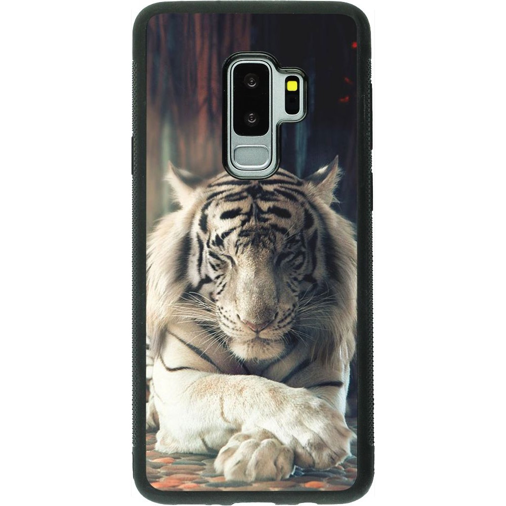 Coque Samsung Galaxy S9+ - Silicone rigide noir Zen Tiger