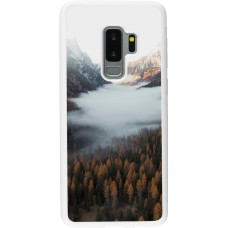 Samsung Galaxy S9+ Case Hülle - Silikon weiss Autumn 22 forest lanscape