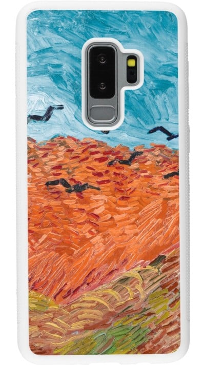 Samsung Galaxy S9+ Case Hülle - Silikon weiss Autumn 22 Van Gogh style