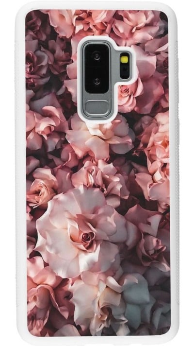 Hülle Samsung Galaxy S9+ - Silikon weiss Beautiful Roses