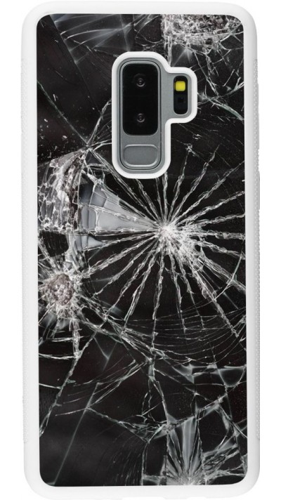 Hülle Samsung Galaxy S9+ - Silikon weiss Broken Screen