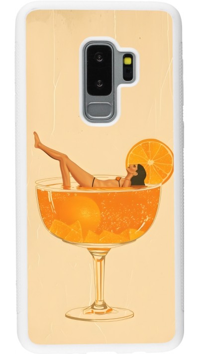 Samsung Galaxy S9+ Case Hülle - Silikon weiss Cocktail Bath Vintage
