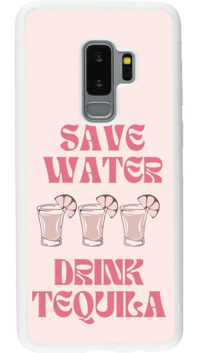Coque Samsung Galaxy S9+ - Silicone rigide blanc Cocktail Save Water Drink Tequila