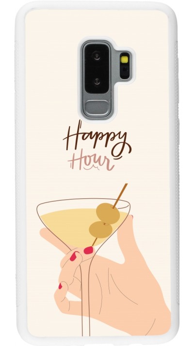 Samsung Galaxy S9+ Case Hülle - Silikon weiss Cocktail Happy Hour