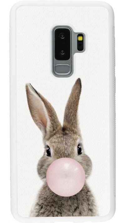 Samsung Galaxy S9+ Case Hülle - Silikon weiss Easter 2023 bubble gum bunny